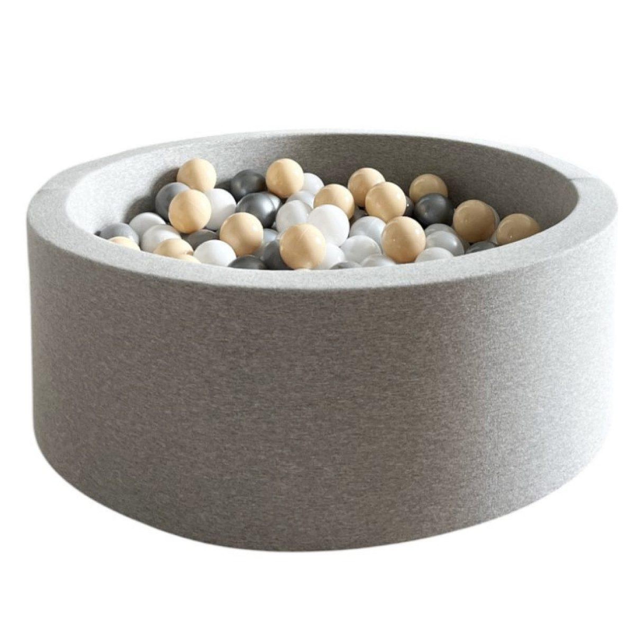 MONIO FOR KIDS Piscine à balles 90 cm gris clair + 200 balles