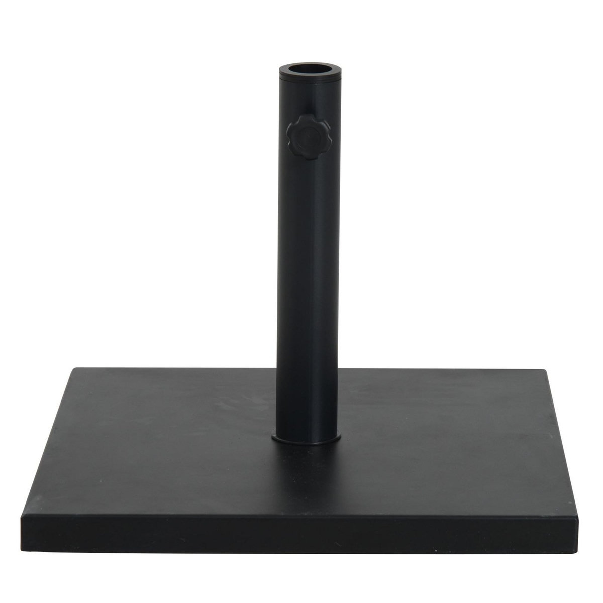 OUTSUNNY Pied de parasol base de lestage parasol carré dim. 40L x 40I x 43H cm poids net 11 Kg ciment métal noir