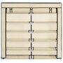 Voir la diapositive 5 : VIDAXL Armoire a chaussures avec housse Creme 115x28x110 cm Tissu