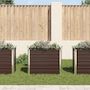 Voir la diapositive 3 : VIDAXL Lit sureleve de jardin Marron 100x40x77 cm Acier galvanise