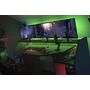 Voir la diapositive 8 : Bureau droit spécial gaming avec large plateau et leds L180cm GAMER