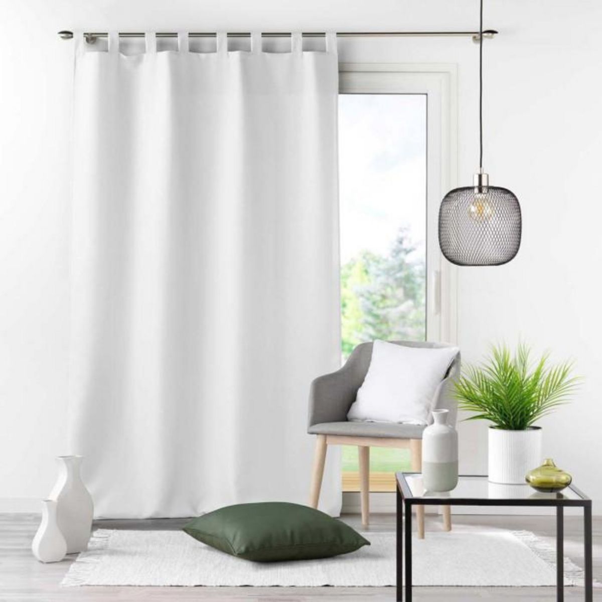 Paris Prix Rideau à Passants  Essentiel  140x260cm Blanc