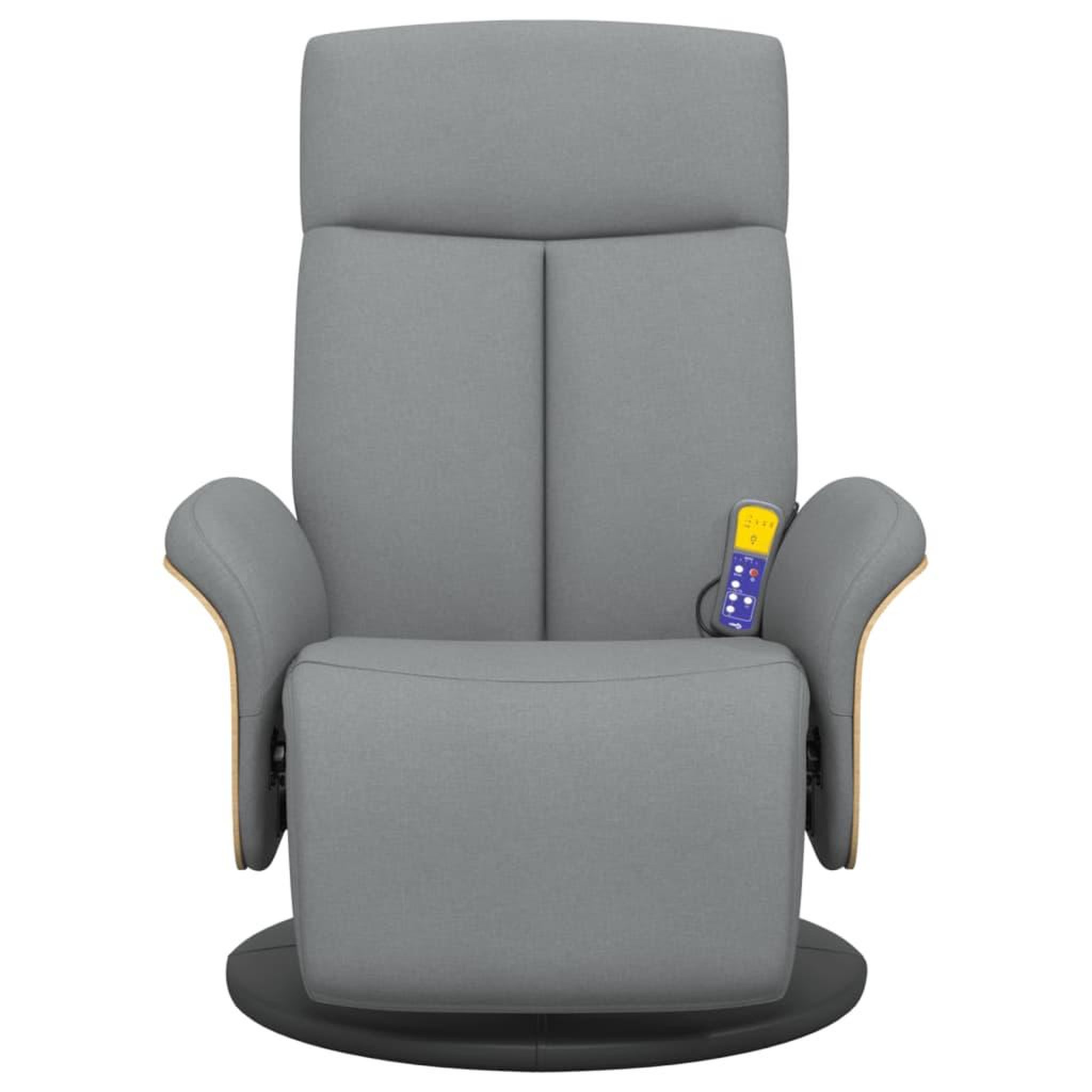 Voir la diapositive 3 : VIDAXL Fauteuil inclinable de massage et repose-pieds gris clair tissu