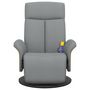 Voir la diapositive 3 : VIDAXL Fauteuil inclinable de massage et repose-pieds gris clair tissu