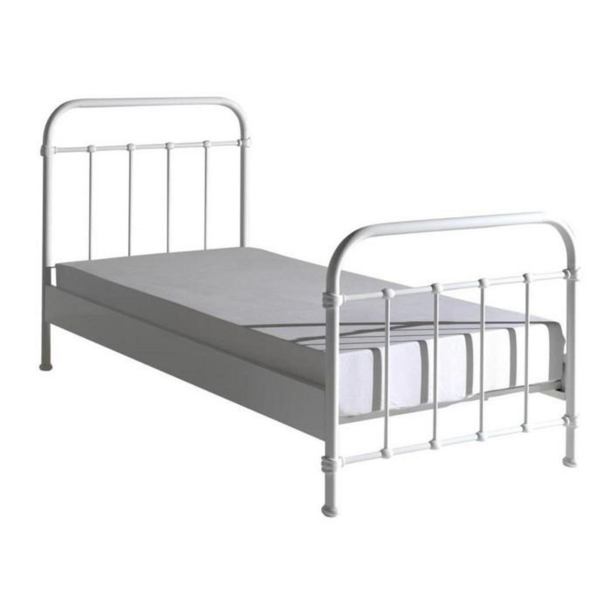 Paris Prix Lit Enfant Métal  New York  90x200cm Blanc