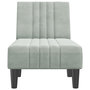 Voir la diapositive 4 : VIDAXL Chaise longue gris clair velours