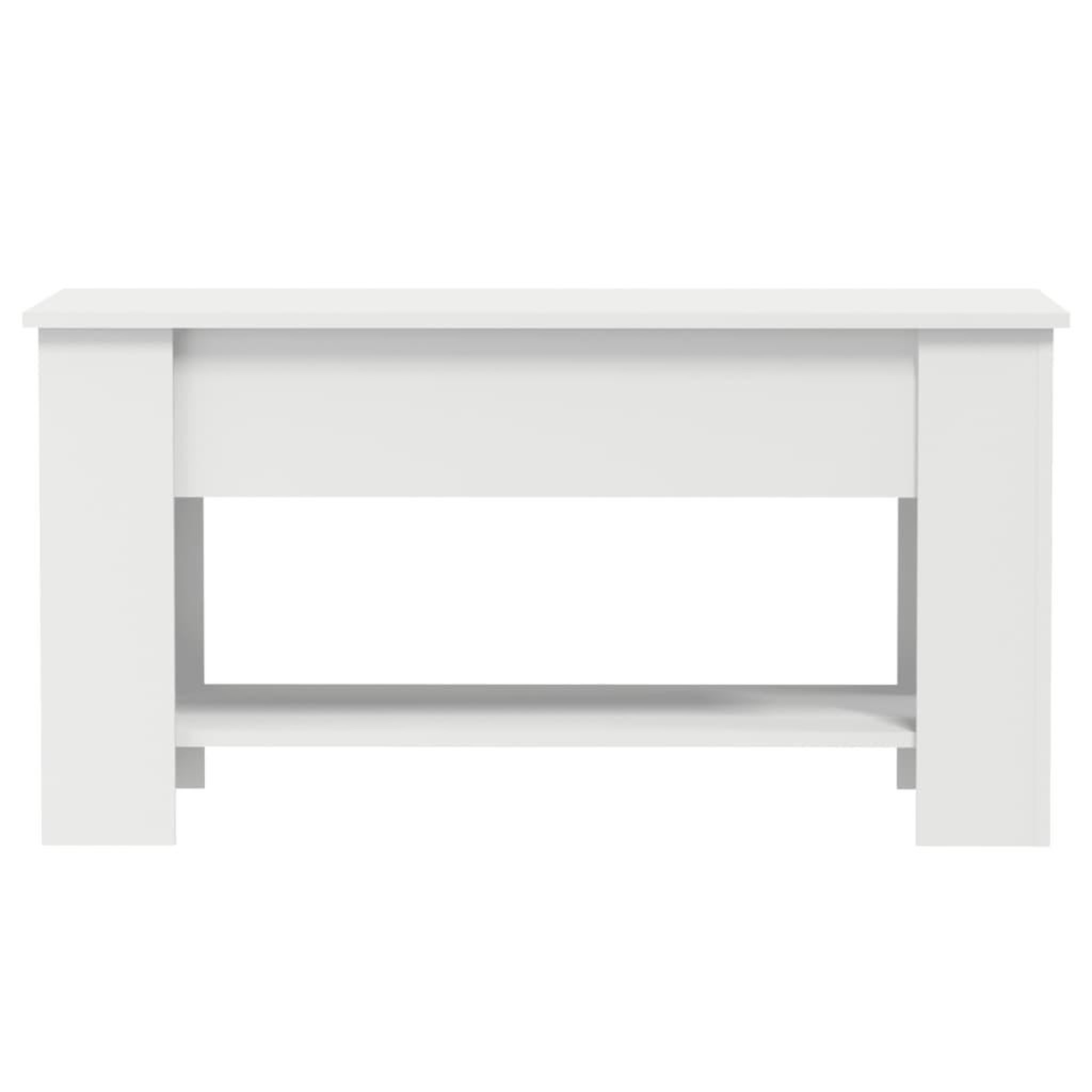 Voir la diapositive 4 : VIDAXL Table basse blanc 101x49x52 cm bois d'ingenierie