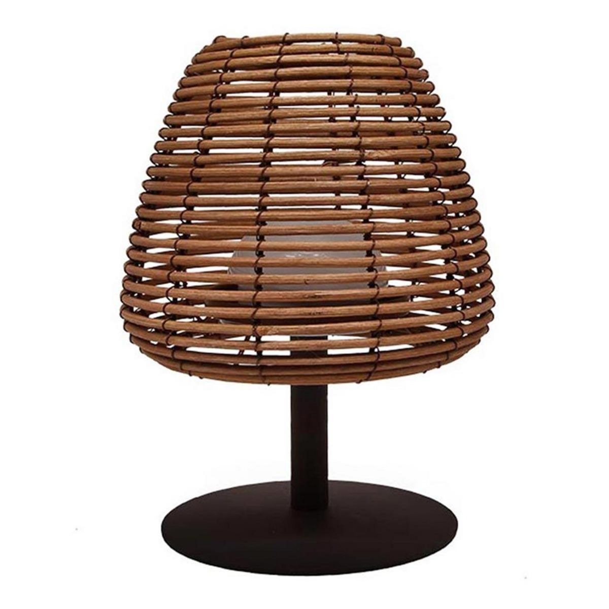 Lumisky Lampe de table sans fil LED BOHEME Beige Rotin H25CM