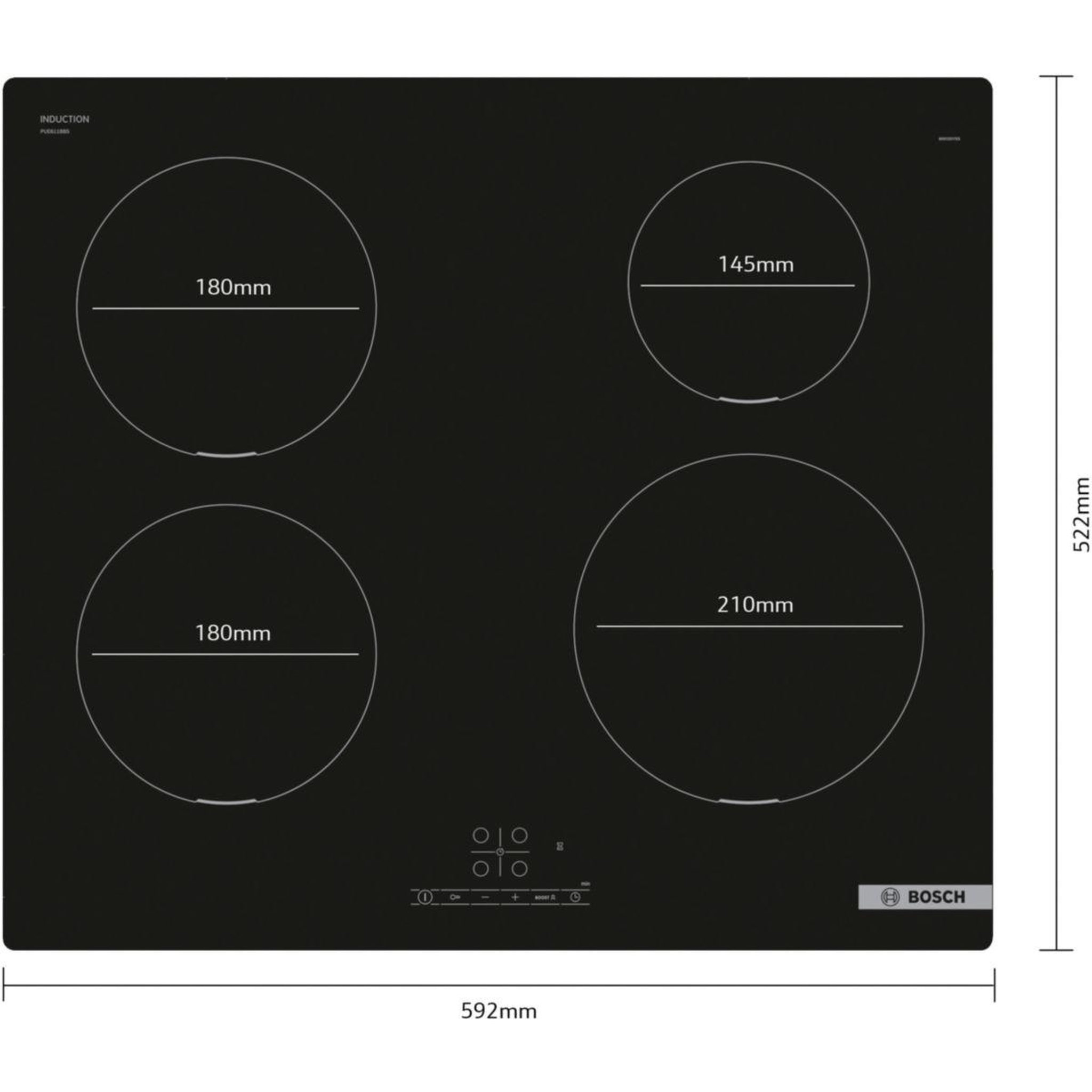 Voir la diapositive 2 : BOSCH Plaque induction pue611bb5e