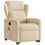 Voir la diapositive 4 : VIDAXL Fauteuil inclinable de massage Creme Tissu