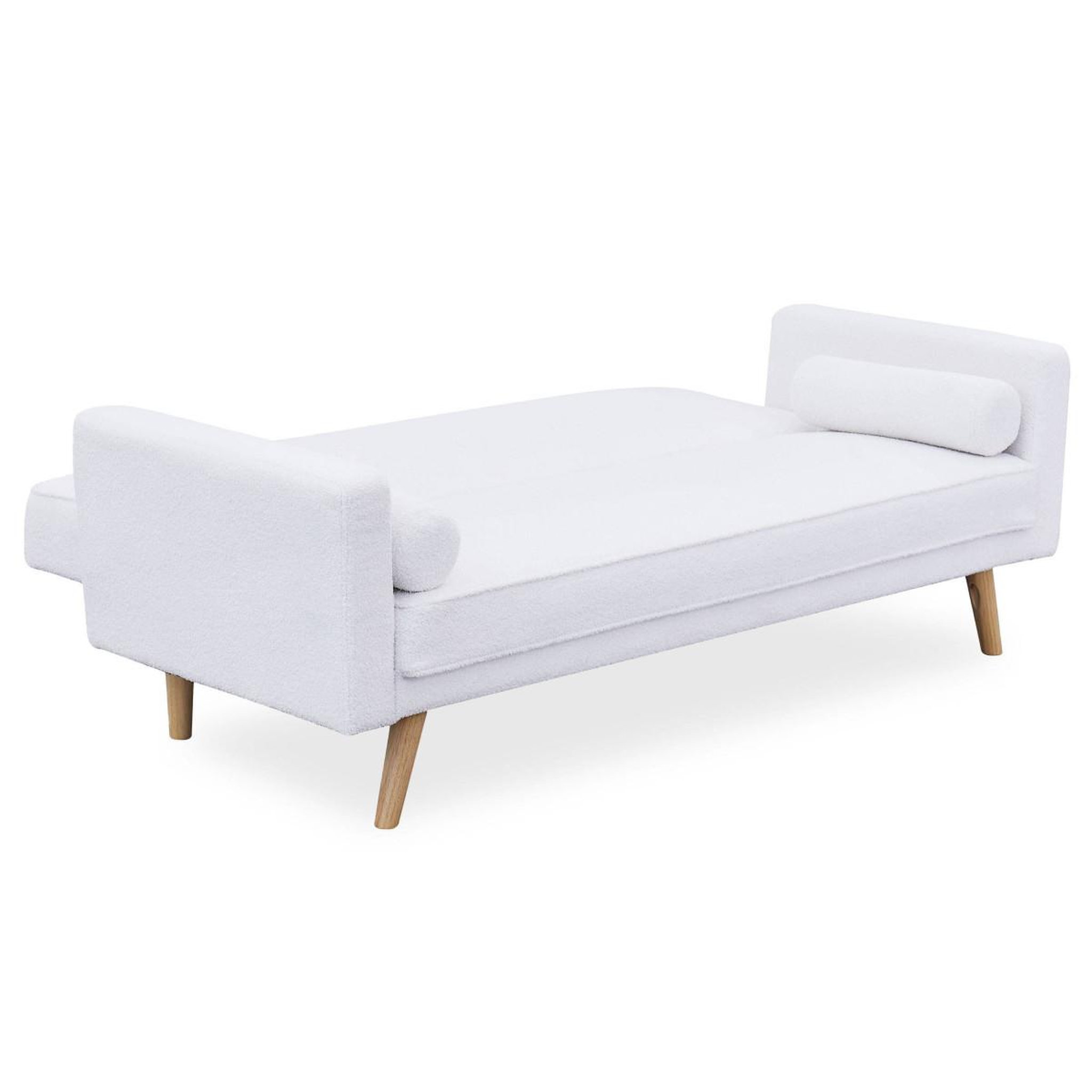 Voir la diapositive 4 : Paris Prix Canapé convertible 3 places bouclette  navya  186cm crème