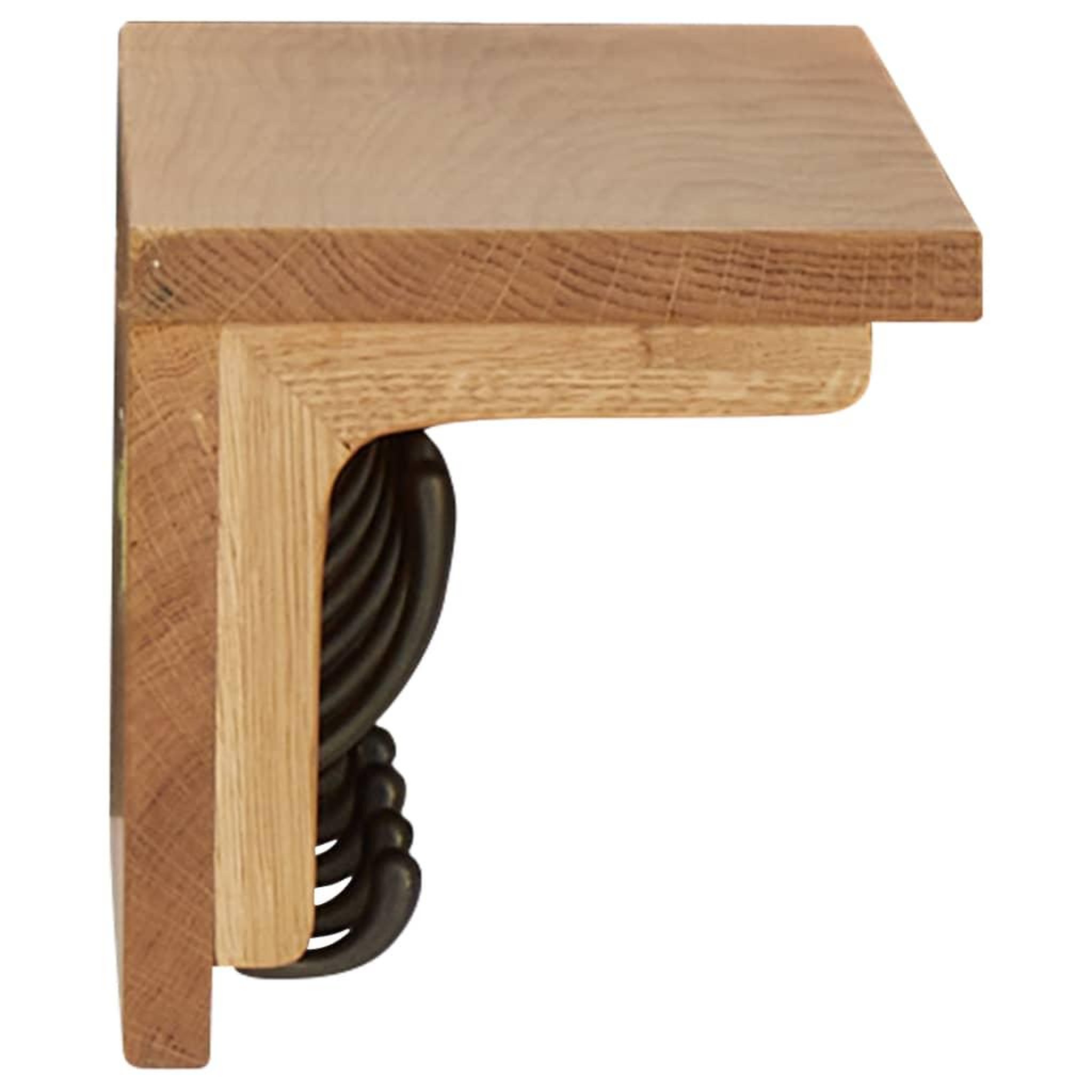 Voir la diapositive 3 : VIDAXL Porte-manteau 60x16x16 cm Bois de chene massif