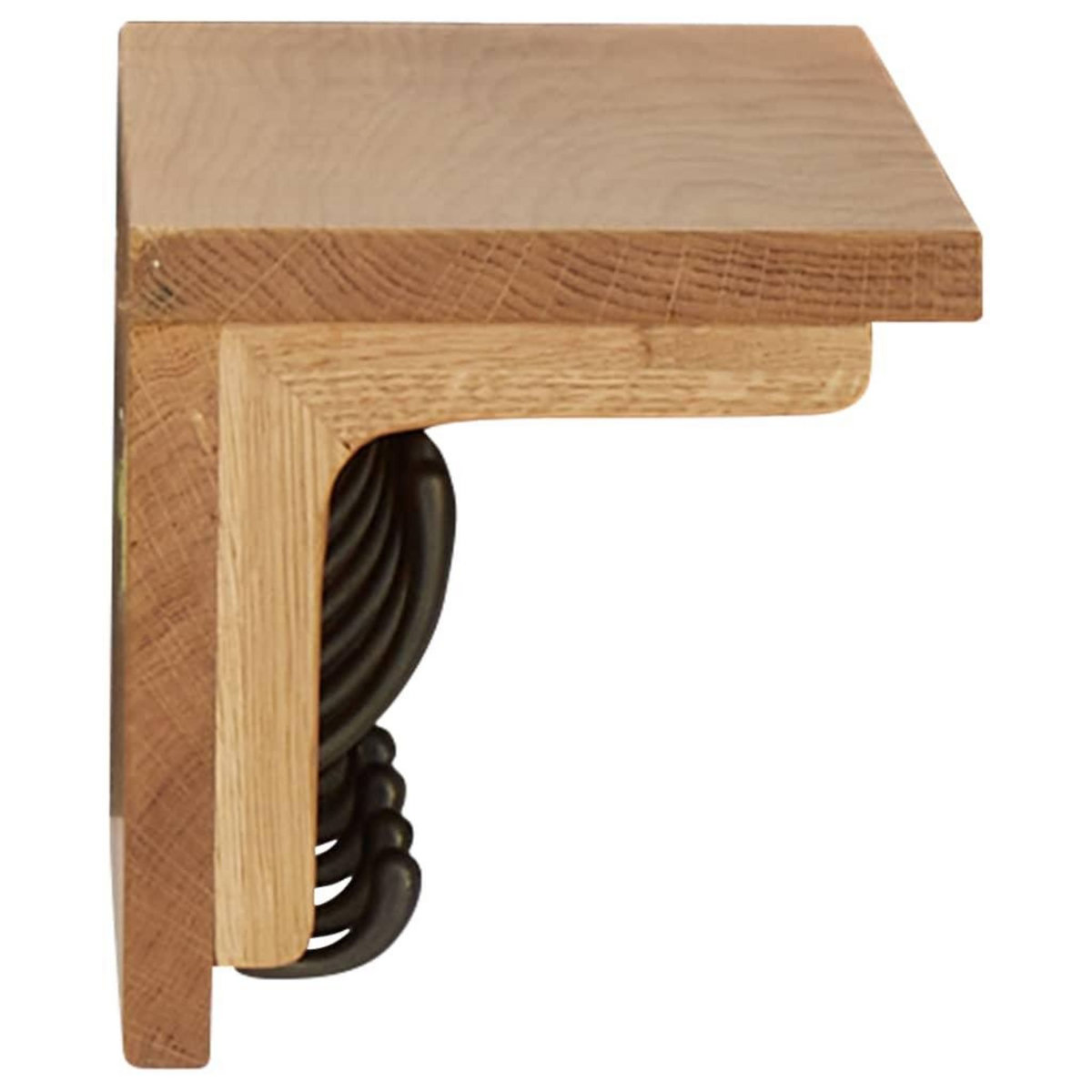 VIDAXL Porte-manteau 60x16x16 cm Bois de chene massif