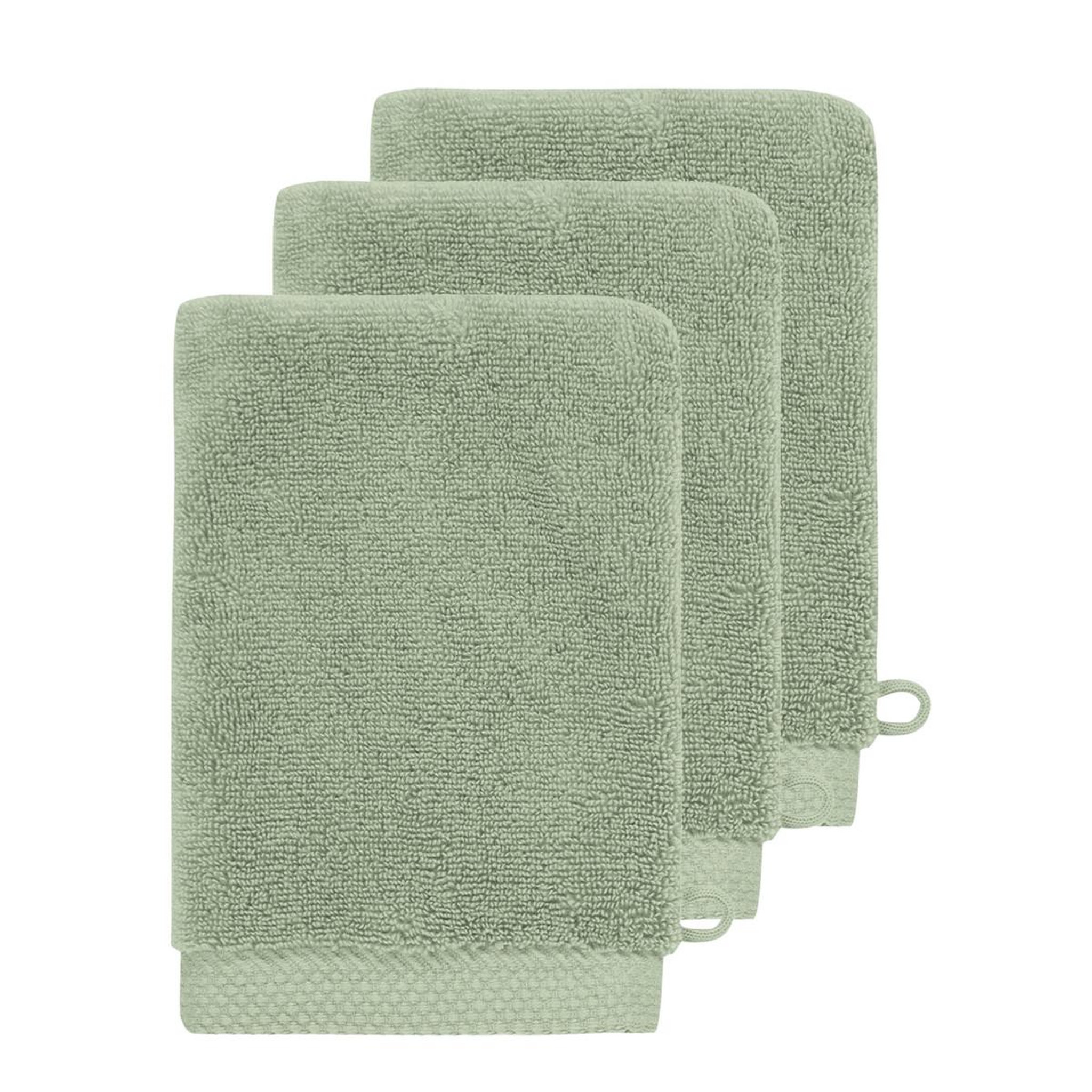 Voir la diapositive 1 : Sensei Maison 3 gants de toilette Zéro Twist 560 g/m² SENSOFT - 16x22 cm