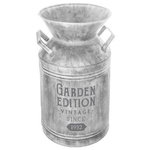 ATMOSPHERA Pot à Lait Déco en Métal  Garden  37cm Gris
