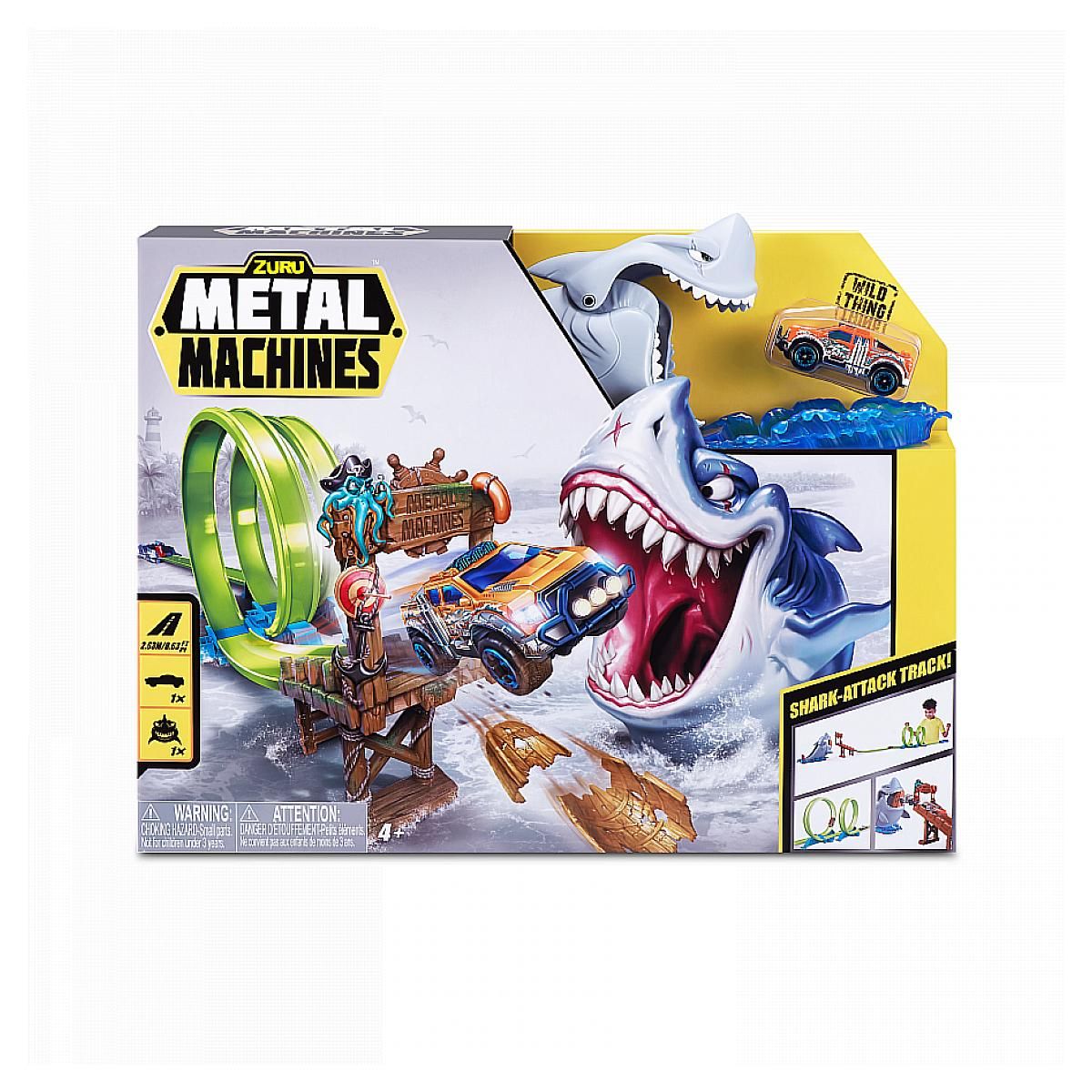 ZURU Circuit de voitures métal Shark Attack avec Looping