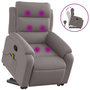 Voir la diapositive 2 : VIDAXL Fauteuil inclinable de massage Taupe Tissu