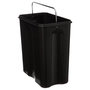 Voir la diapositive 2 : FIVE Poubelle de Salle de Bain Inox  Rectangle  5L Argent