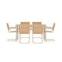 Voir la diapositive 2 : Paris Prix Ensemble Table de Jardin & 6 Chaises  Holmsund  150cm Naturel