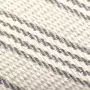 VIDAXL Couverture coton a rayures 125x150 cm Gris et Blanc