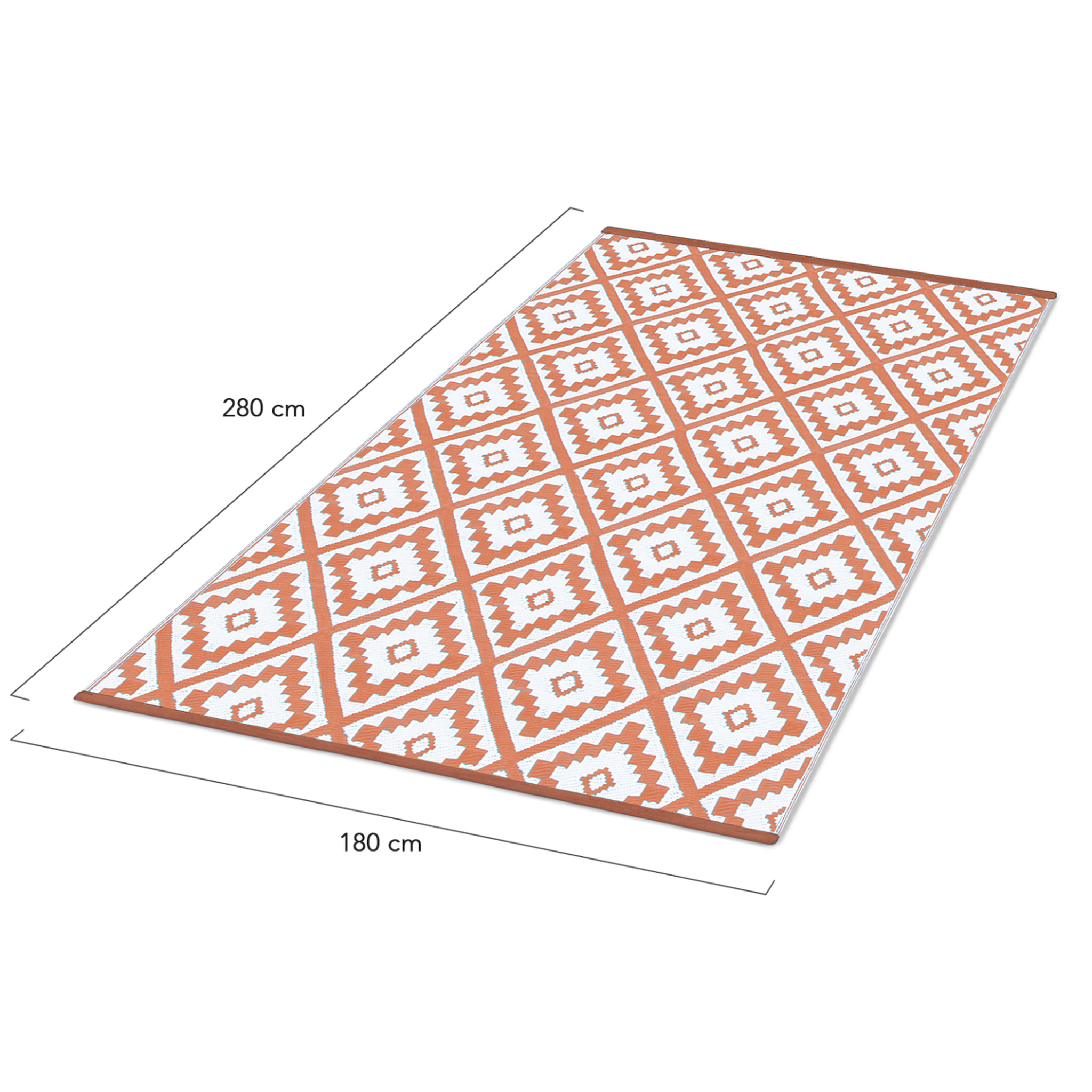 Voir la diapositive 5 : ID MARKET Tapis extérieur BAHAMAS terracotta 180 x 280 CM
