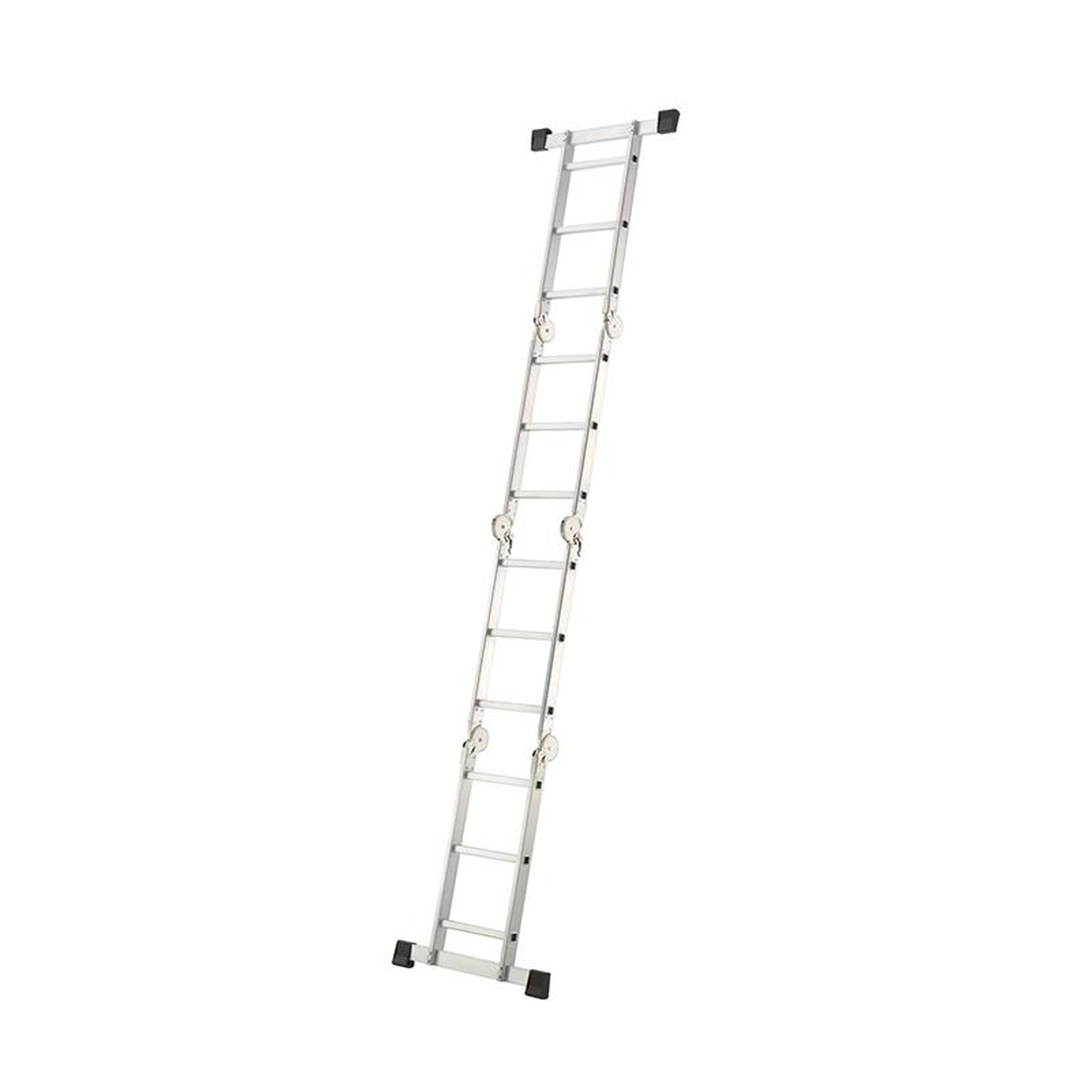 Voir la diapositive 5 : HAILO Echelle pliante articulée avec plateforme 4x3 échelons 3,5m/4,5m en aluminium Hailo