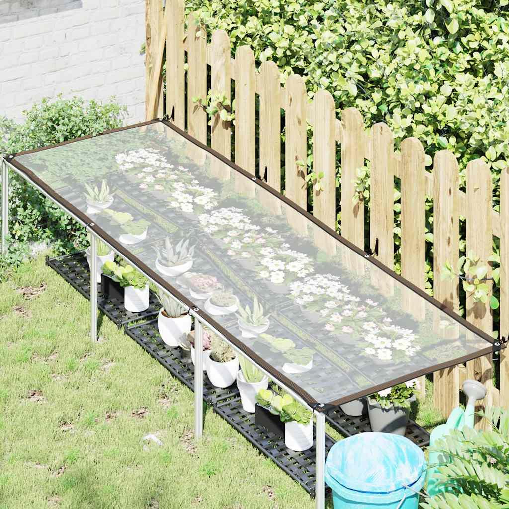 Voir la diapositive 2 : VIDAXL Housse de protection plantes avec œillets 1x3 m polyethylene