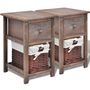Voir la diapositive 2 : VIDAXL Table de chevet 2 pcs Bois Marron