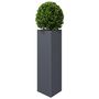 Voir la diapositive 3 : VIDAXL Jardiniere anthracite triangulaire 30x26x75 cm acier