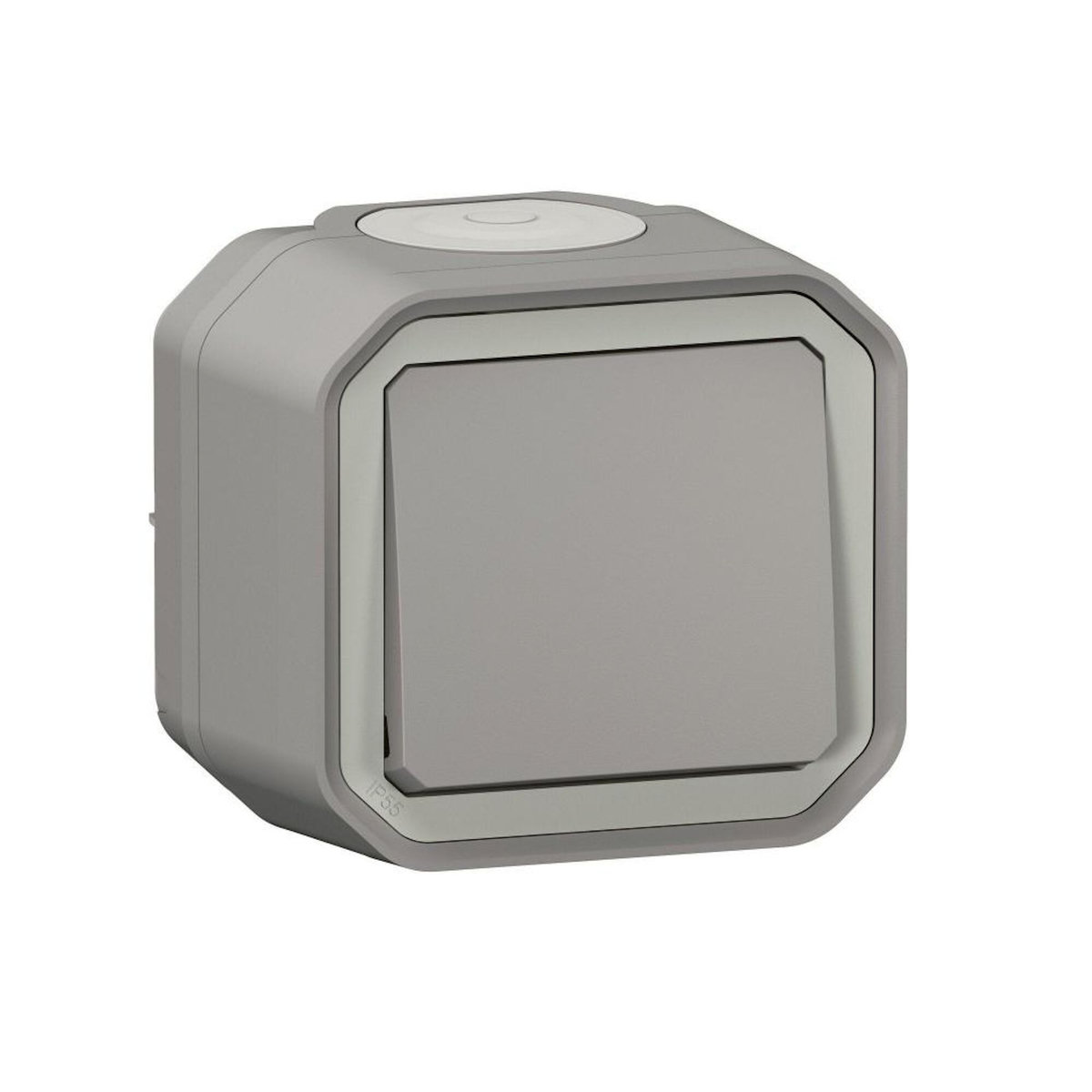 Legrand Poussoir étanche prêt à poser, LEGRAND Plexo, gris