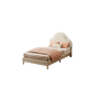 Voir la diapositive 1 : MERAX Lit simple enfant rembourré 90x200cm velours coloris beige