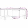 Voir la diapositive 6 : VIDAXL Table basse Noir 90x50x36,5 cm Bois d'ingenierie