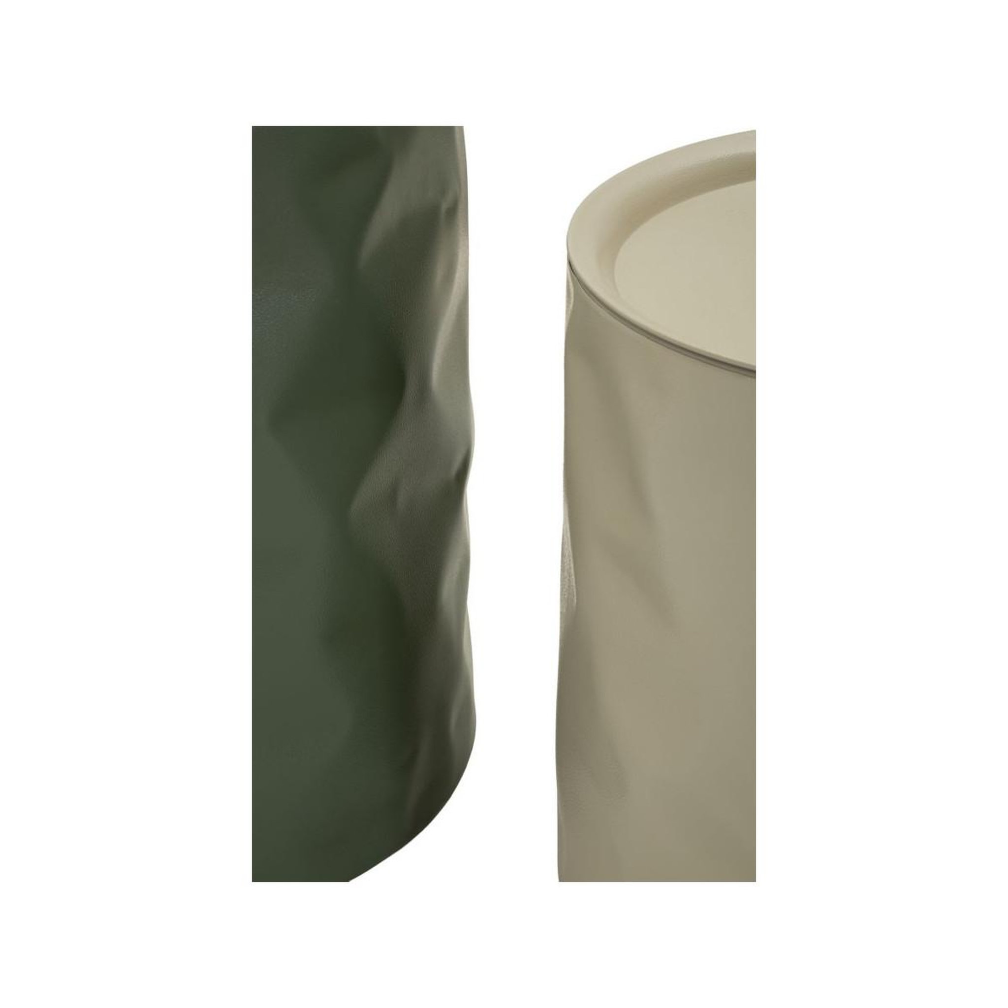 Voir la diapositive 3 : Paris Prix Lot de 2 tables d'appoint  norimberga  48cm vert & beige