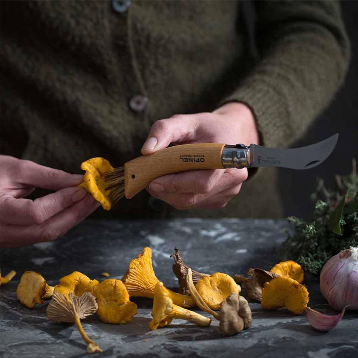 Opinel Couteau d'office Cuisine Nomade champignon