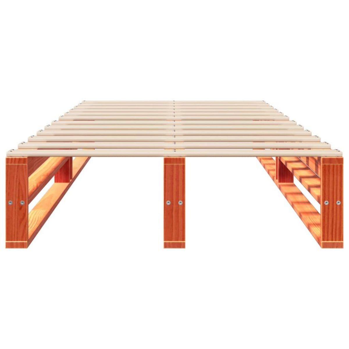 VIDAXL Cadre de lit sans matelas cire marron 90x200 cm bois pin massif