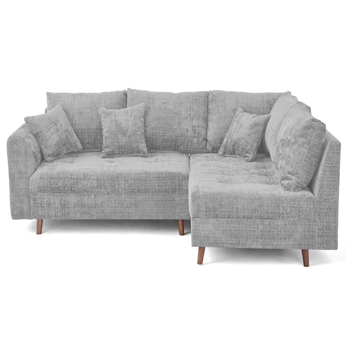LISA DESIGN Rune - canapé d'angle droit 4 places en velours texturé