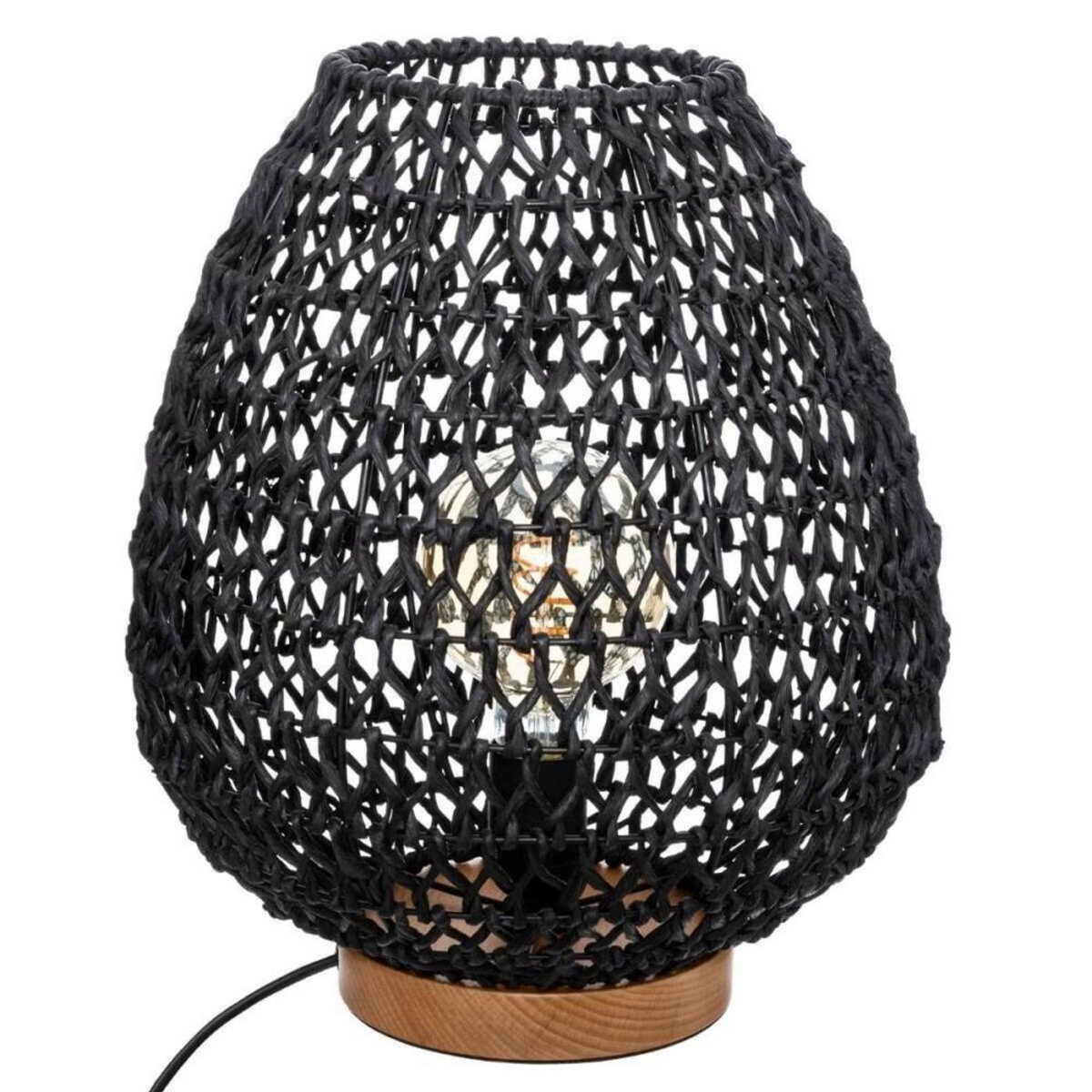 ATMOSPHERA Lampe papier Etel noir H35.5