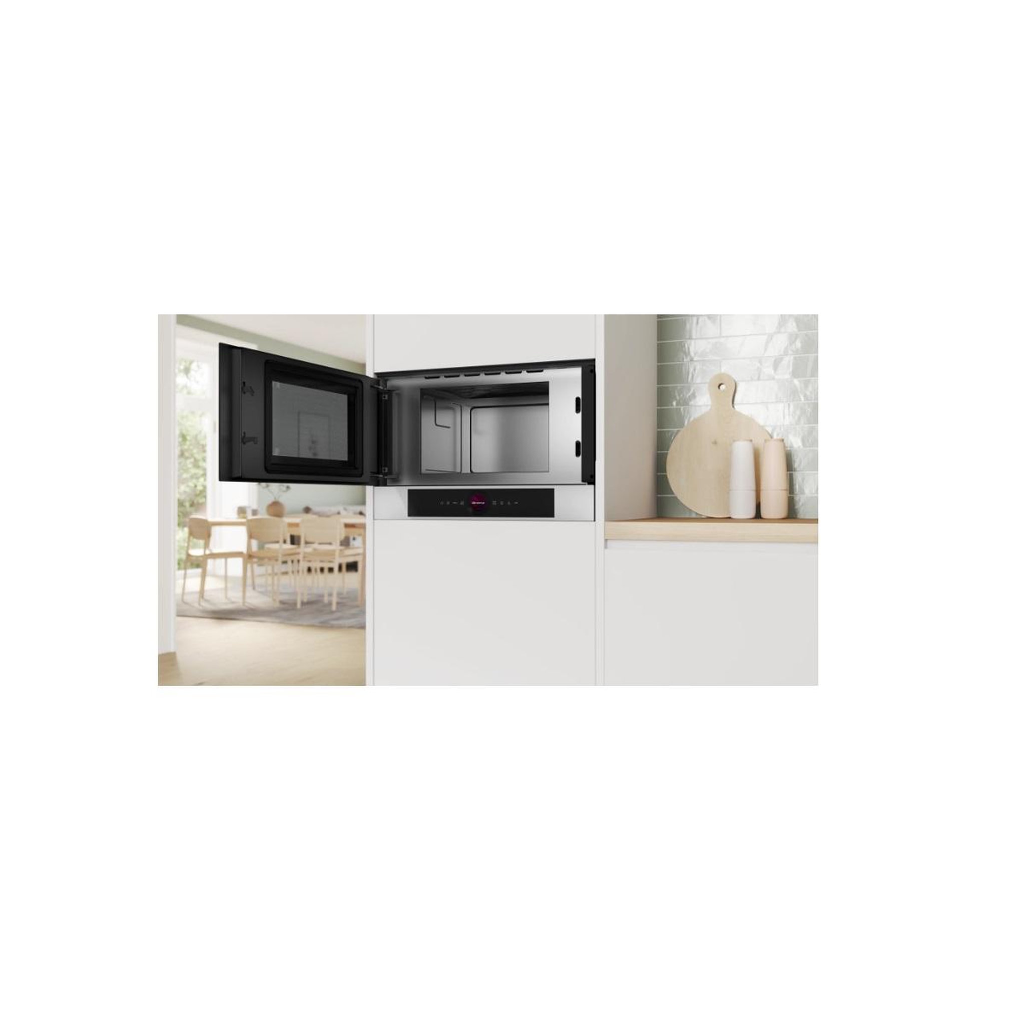Voir la diapositive 4 : BOSCH Micro-ondes solo encastrable 21l 900w blanc - BFL7221W1