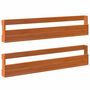 Voir la diapositive 2 : VIDAXL Etageres a chaussures murales 2 pcs cire marron 110x8,5x23,5 cm