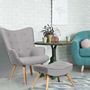 Voir la diapositive 4 : Paris Prix Fauteuil & Pouf Scandinave  Orle  98cm Gris Clair