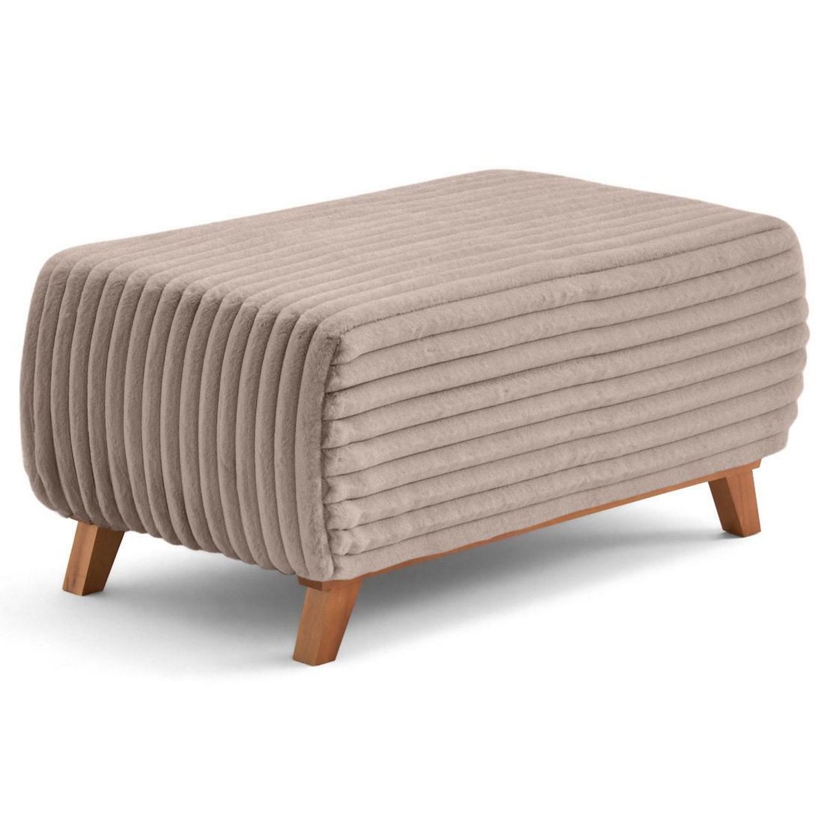 BEST MOBILIER Cristal - bout de lit - en fausse fourrure côtelée