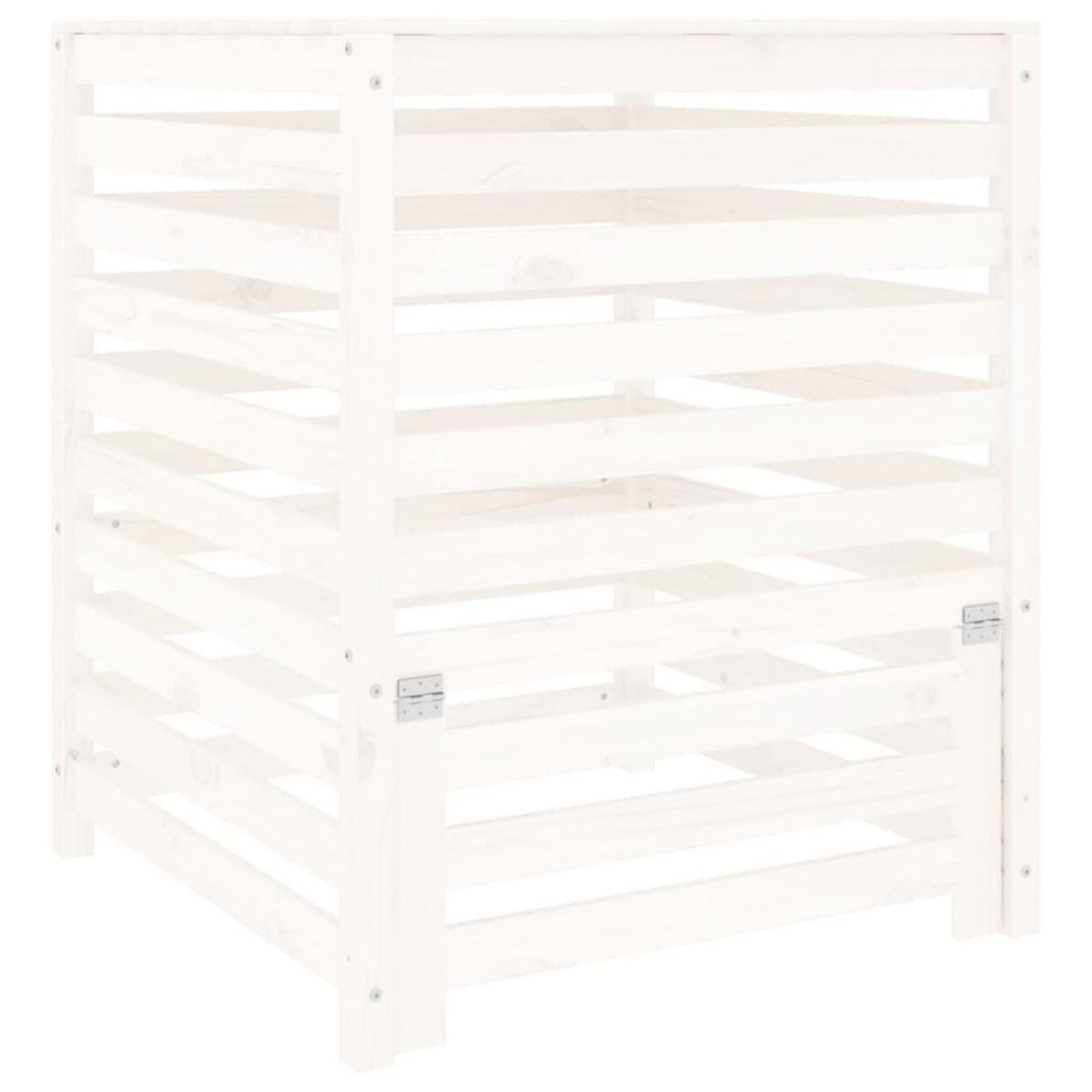 VIDAXL Composteur Blanc 82,5x82,5x99,5 cm Bois massif de pin