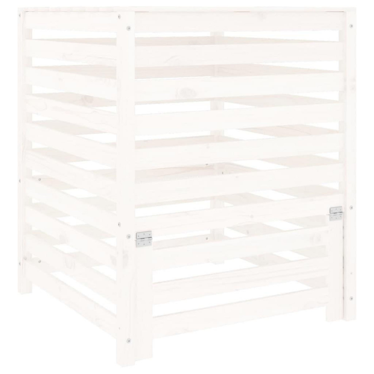 VIDAXL Composteur Blanc 82,5x82,5x99,5 cm Bois massif de pin