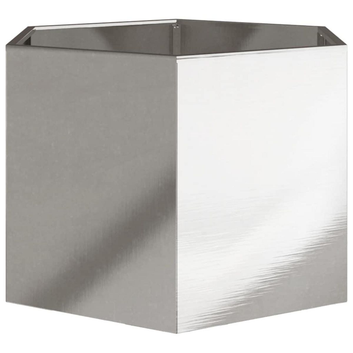 VIDAXL Jardiniere hexagone 69x60x45 cm acier inoxydable