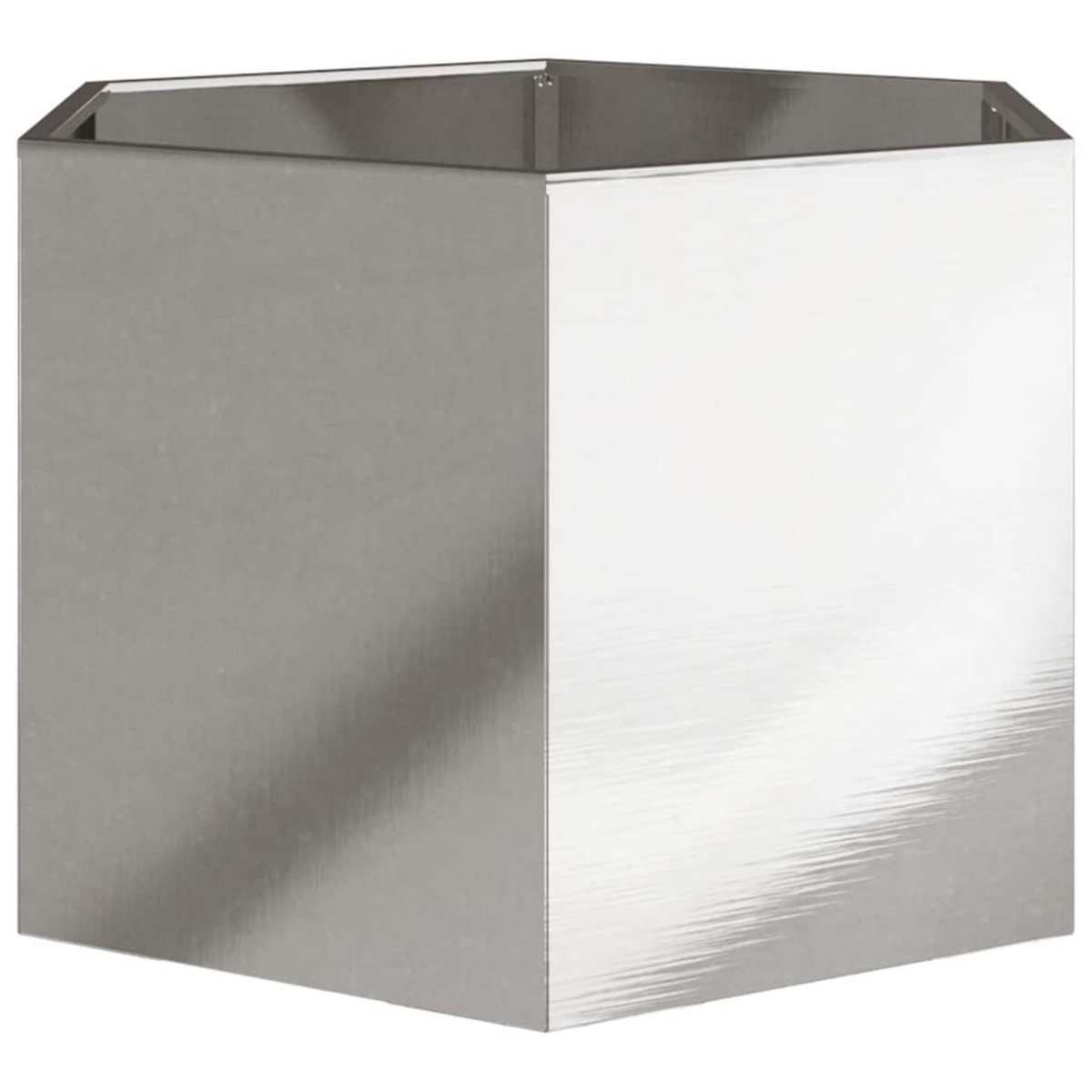 VIDAXL Jardiniere hexagone 69x60x45 cm acier inoxydable