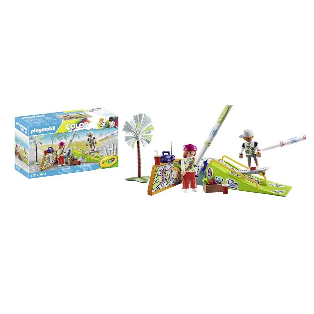 PLAYMOBIL 71515 Color - Skateurs avec rampe