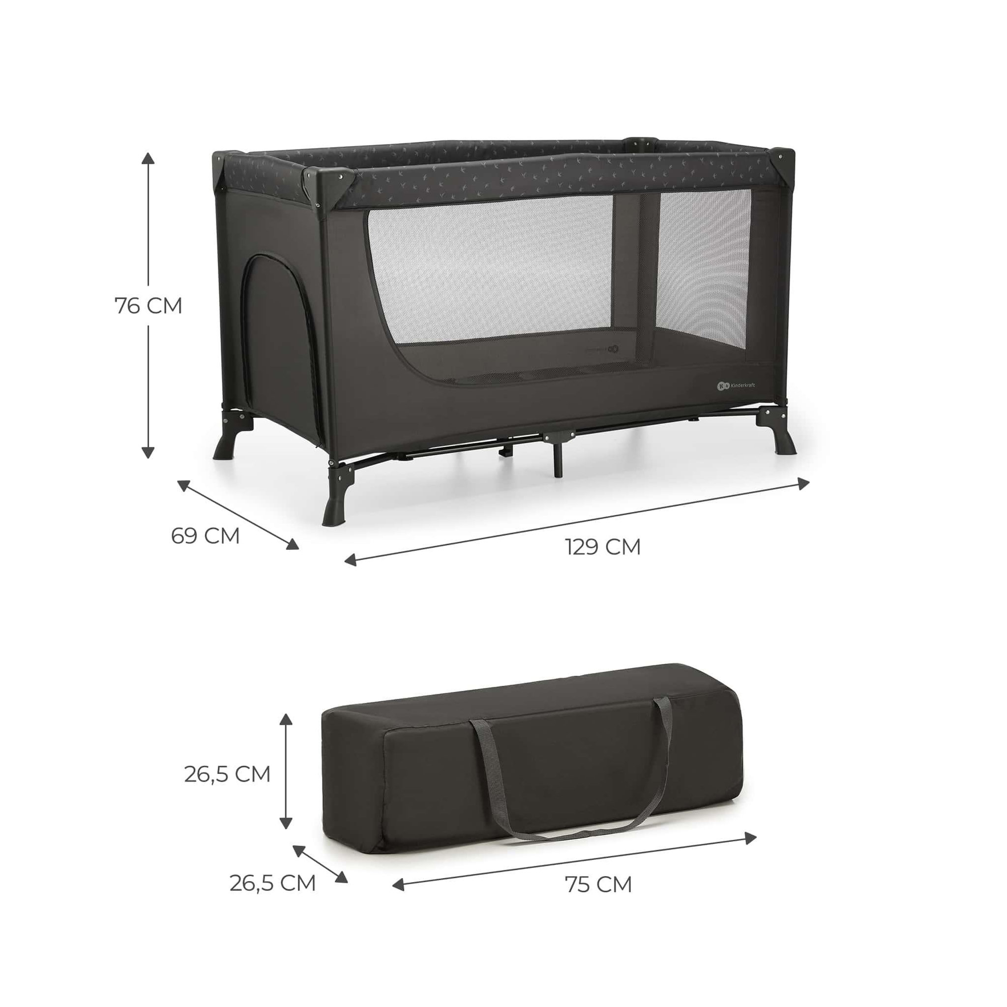Voir la diapositive 6 : KINDERKRAFT Lit parapluie pliant pour bebe lit de voyage et parc