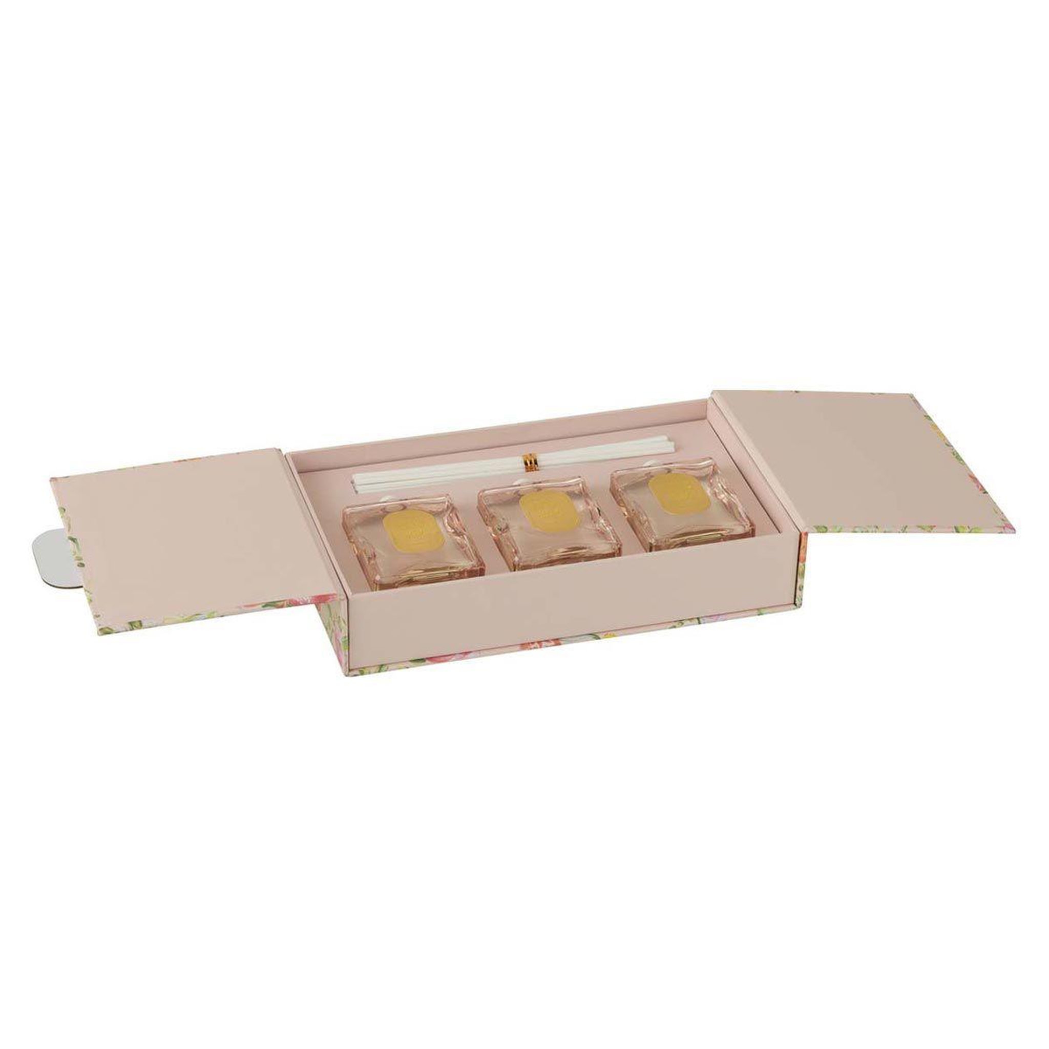 Voir la diapositive 2 : J-LINE Coffret 3 diffuseurs de parfum  happiness blooms  22cm rainbow reef rose