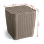 Voir la diapositive 5 : Keter Keter Table d'appoint de jardin Luzon Osier rond Cappuccino