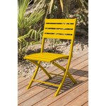 DCB GARDEN Chaise de jardin pliante - Aluminium - Moutarde - MARIUS